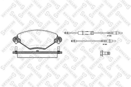 Комплект тормозных колодок STELLOX 839 004B-SX